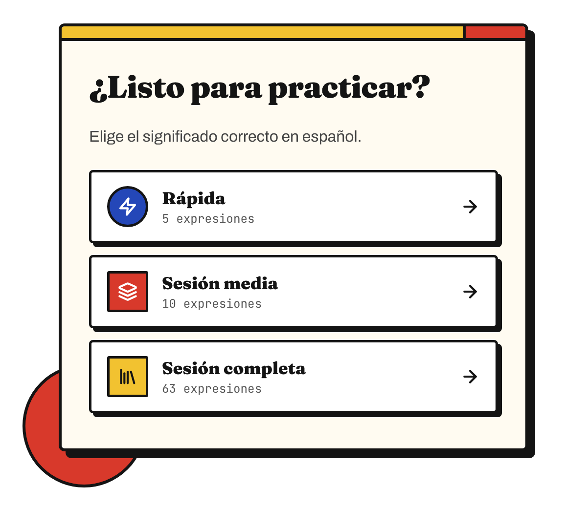 Spanish expressions flashcard game
